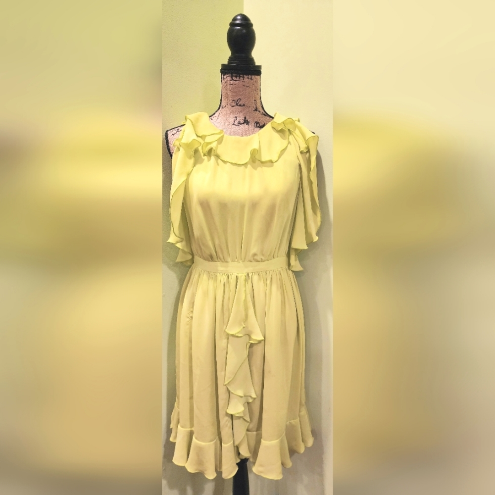 Prabal Gurung for Target, Lime Green, Ruffles, Size 8